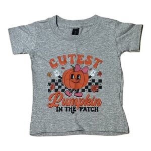Gildan Gray Cutest Pumpkin Kids T-Shirt